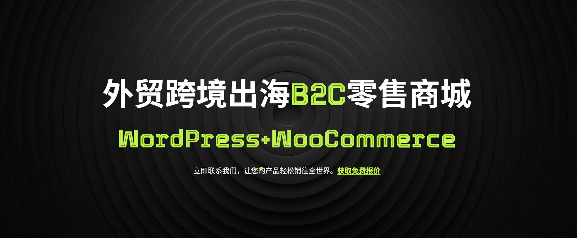 WordPress+WooCommerce B2C独立站商城